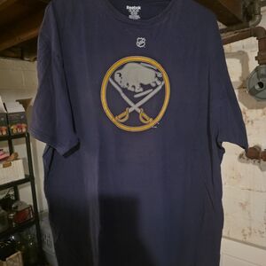 Reebok Navy Blue Buffalo Sabres Logo Short Sleeve Tee